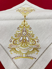 Новогодняя салфетка с вышивкой