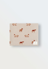 Плед вязаный (лошадки)