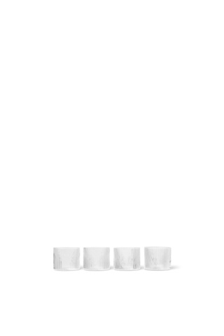 Бокалы Ferm Living Ripple Low Glasses, Set of 4, Clear