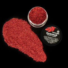 Глиттер съедобный пищевой Красный Caramella, 5 гр