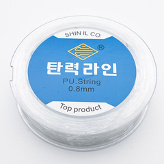 Эластичная нить (резинка) для браслетов, толщина 0,8 мм, цена за катушку 45 м