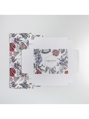 Коробка самосборная одиночная Прямоугольник, 21*15*7 см, «Цветы», 1 шт.