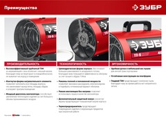 ЗУБР 3 кВт, электрическая тепловая пушка (ТП-3)
