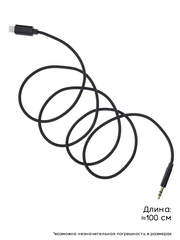 Кабель Aux Mini Jack 3,5 мм на Apple Lightning (100см)