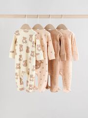 Комбинезон / Cлип для малышей Next AW2-295, 4 шт., Бежевый