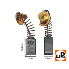 Щетка графитовая UNITED PARTS для HITACHI (аналог 999021) 6,5х7,5х12,3мм (90-0891)