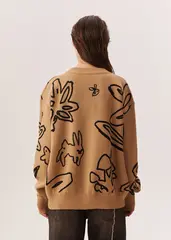 Джемпер MAGIC FLOWERS бежевого цвета