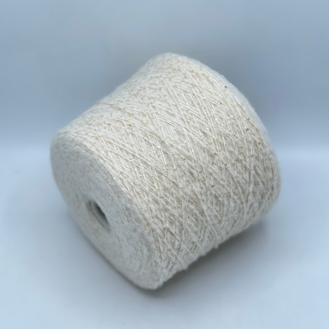 Luxury Production by Ri.Go, Glamour, 200м. 35% Мохер, 35% Альпака, 30% Полиэстер, Сливки+пайетка, 37928