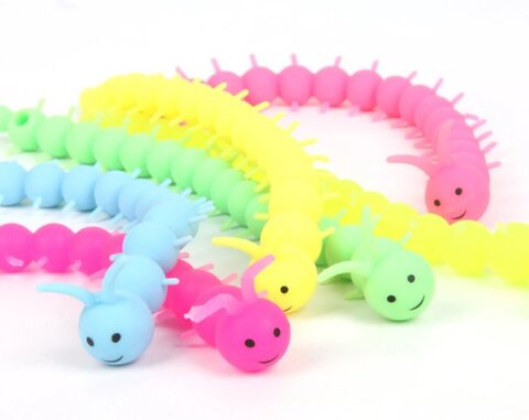 Антистресс Гусеница - 22 см, в ассортименте, в уп 50 шт. цена за шт.