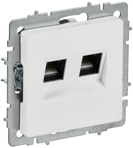 BRITE Роз. комп. 2-ая RJ45 кат.6 РК11-2-БрАБ а/б IEK