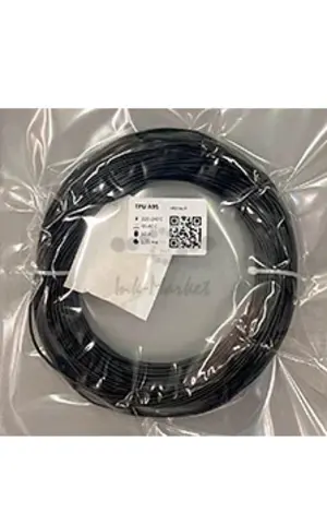 Пластик для 3Д принтера Filamentarno! TPU A95 чёрный 50 м, 1.75 мм