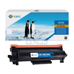 Совместимый тонер-картридж G&G GG-TN2510XL (TN-2510XL) для Brother HL-L2400DW, L2445DW, L2447DW, L2865DW, DCP-L2620DW, L2627DW, L2660DW, L2665DW, MFC-L2800DW, L2827DW, L2835DW, L2860DW, 3000 стр., с чипом, гарантия 36 мес.