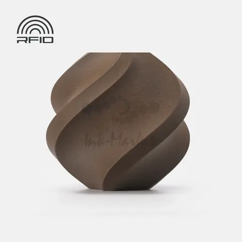 Пластик для 3D-печати Bambu Lab PLA Wood, 1.75 мм, 1 кг, чёрный орех (Black Walnut), на катушке, A16-K0-1.75-1000-SPL