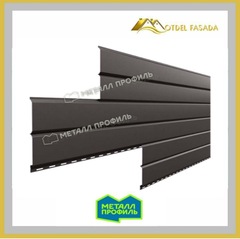 Сайдинг металлический L -Брус VikingMP E- RALL 8019  Серо-коричневый 0.5мм