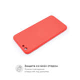 Силиконовый чехол Silicon Case WS с защитой камеры для iPhone 6, 6s (Красный)