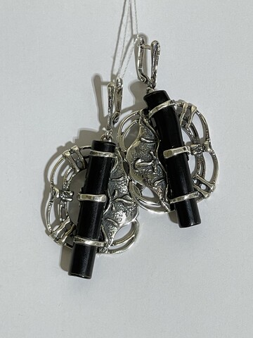 Скала (серьги из серебра)