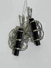 Скала (серьги из серебра)