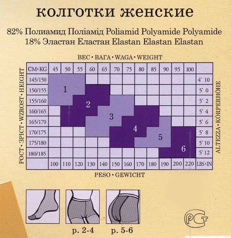 Женские колготки Nuance 40 XL Conte