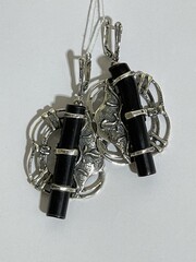 Скала (серьги из серебра)