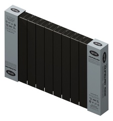 Rifar SUPReMO Ventil 500 антрацит, 10 секций - радиатор с подключением нижним (правым)