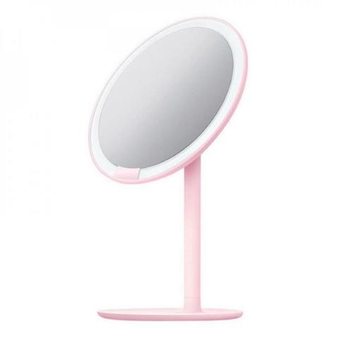 Зеркало косметическое настольное Amiro Lux High Color Розовый (AML004) с подсветкой