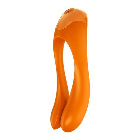Оранжевый универсальный унисекс вибростимулятор Candy Cane - Satisfyer 4004143