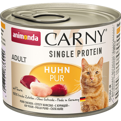 Animonda Carny Single Protein Adult многобелковые консервы с курицей для взрослых кошек 200 г
