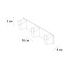 Fixsen TREND GRAPHITE Планка 3 крючка FX-98005-3