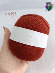 Темный терракот, арт. 208, норка без доп. нити