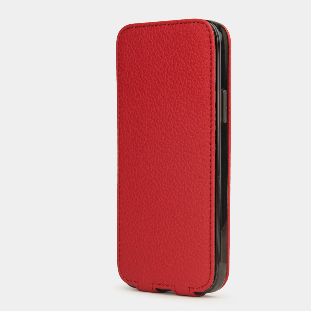 Чехол для iPhone 12 Pro Max из натуральной кожи теленка, красного цвета