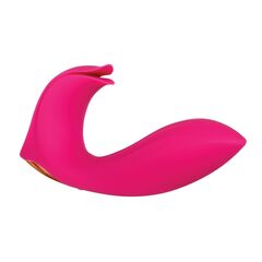 Розовый вибратор с клиторальным отростком Bliss Vibrator - 17,8 см. - 