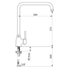 Delabie 2506T3 Смеситель для раковины, поворотный излив 330/315, без тяги