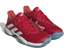 Детские теннисные кроссовки Adidas Barricade - better scarlet/cloud white/preloved red
