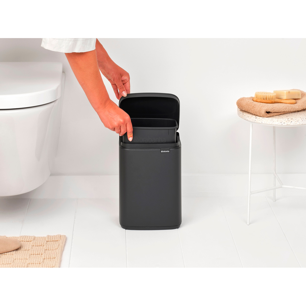 Мусорный бак Bo (4 л), Минерально-графитовый, арт. 233708 - фото 4