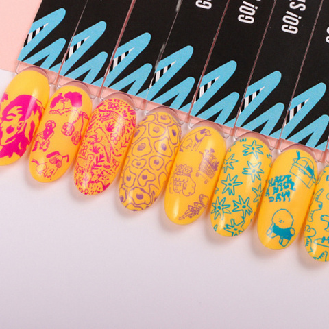 Пластина для стемпинга GO STAMP 058 Coloring book - @efercussie.nails