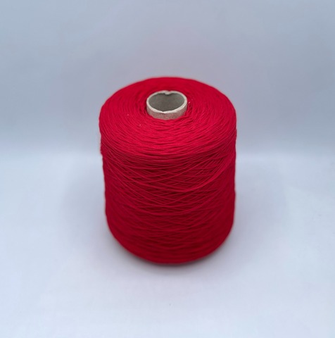 Бобинная пряжа (пр.Италия), art.Cotone, 350м/100 гр. 100%Хлопок, цвет-Красный , арт.34771