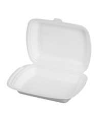 Ланчбокс одноразовый LBE-1( белый ) 250*195*68 мм. Количество в 1 уп. 100 шт.