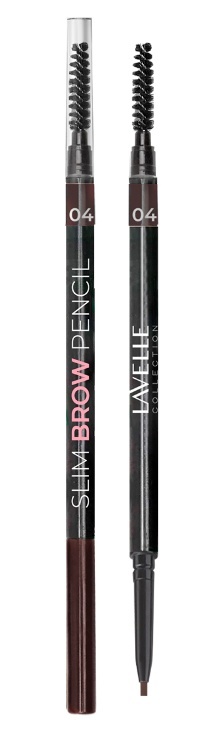 LavelleCollection Карандаш для бровей автоматический,тон 04 черный-графит Slim Brow Pencil