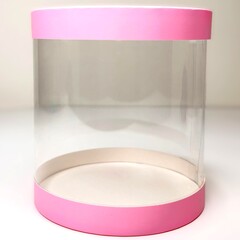 Шляпная упаковка РОЗОВАЯ д. 12 см высота 12 см.