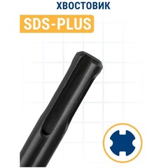 Адаптер ПРАКТИКА держатель со сверлом для BIM коронок ф14-30мм, хвостовик SDS-plus (773-743)