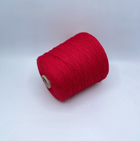 Бобинная пряжа (пр.Италия), art.Cotone, 350м/100 гр. 100%Хлопок, цвет-Красный , арт.34771