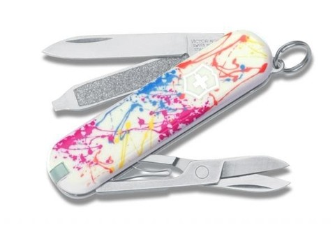 Нож-брелок Victorinox Classic Splatter (0.6223.L1004) лимитированное издание 2010 г. | Wenger-Victorinox.Ru