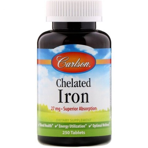 Chelated Iron 27 мг 250 таблеток (хелатное железо) c iHerb