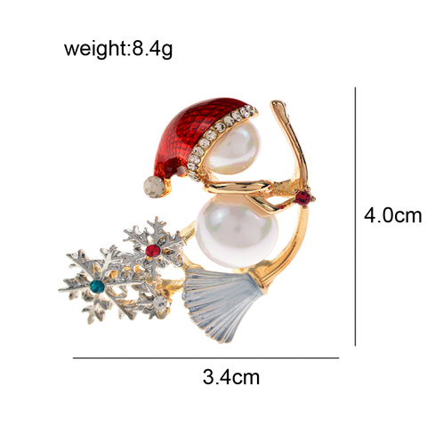 Брошь Новогодняя Снеговик Снегирь Ёлка