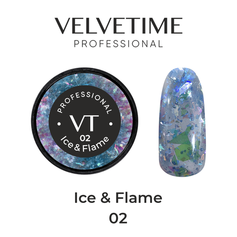 Гель декоративный VELVETIME Ice and Flame 02 6мл