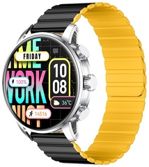 Смарт-часы Kieslect Calling Watch Kr2 серебристый-черный-желтый