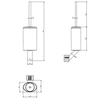 Gessi Ovale Ершик настенный черный, цвет: Black XL 25630#299