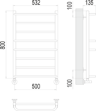 Полотенцесушитель Terminus Евромикс П8 500х800