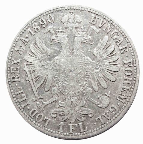 1 флорин 1890 год, Австрия. VF+
