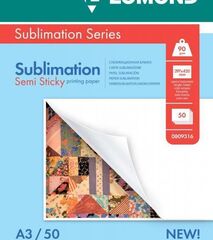 Сублимационная  матовая бумага LOMOND Semi Sticky Sublimation Transfer, A3, 90 г/м2, 50 листов (0809316)